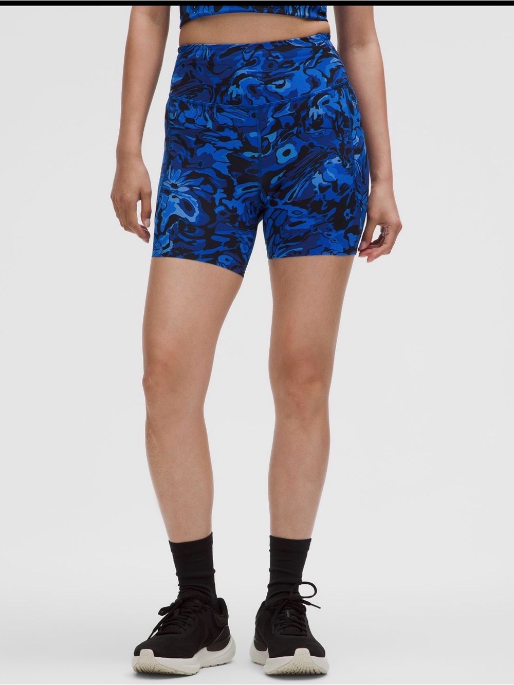 NWT Lululemon Fast & Free High Rise Short 6" 5 Pocket Cobalt Multi Color Size 2